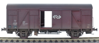 Exact-Train EX22103 - H0 - Gedeckte Güterwagen Verschmutzt, NS, Ep. IV